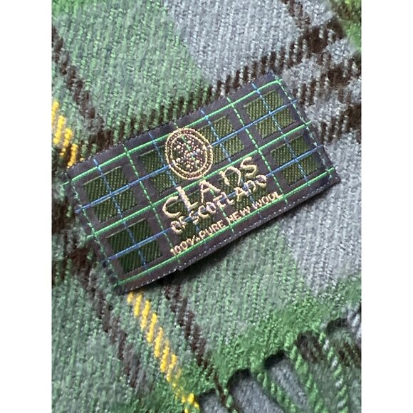 Clans Of Scotland 100% Lambswool Tartan Plaid Scarf - Picture 3 of 4